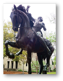 The Torchbearer-an Anna Hyatt Huntington sculpture on the USC Columbia campus